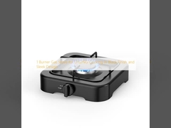 1 Burner Gas Stove for LPG/NG Cooking in Black Finish and Sleek Design
