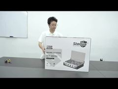 Glass Top Gas Stove Table Top Gas Cooker Stainless Steel 5 Burner Butane Gas