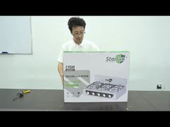 5-Burner Stainless Steel Gas Stove Tops Burner Electric Ignition For Cooker Hotels Households