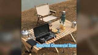 Heavy Duty Double Gas Stove Even Heat